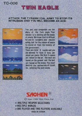 Twin Eagle (USA) box cover back